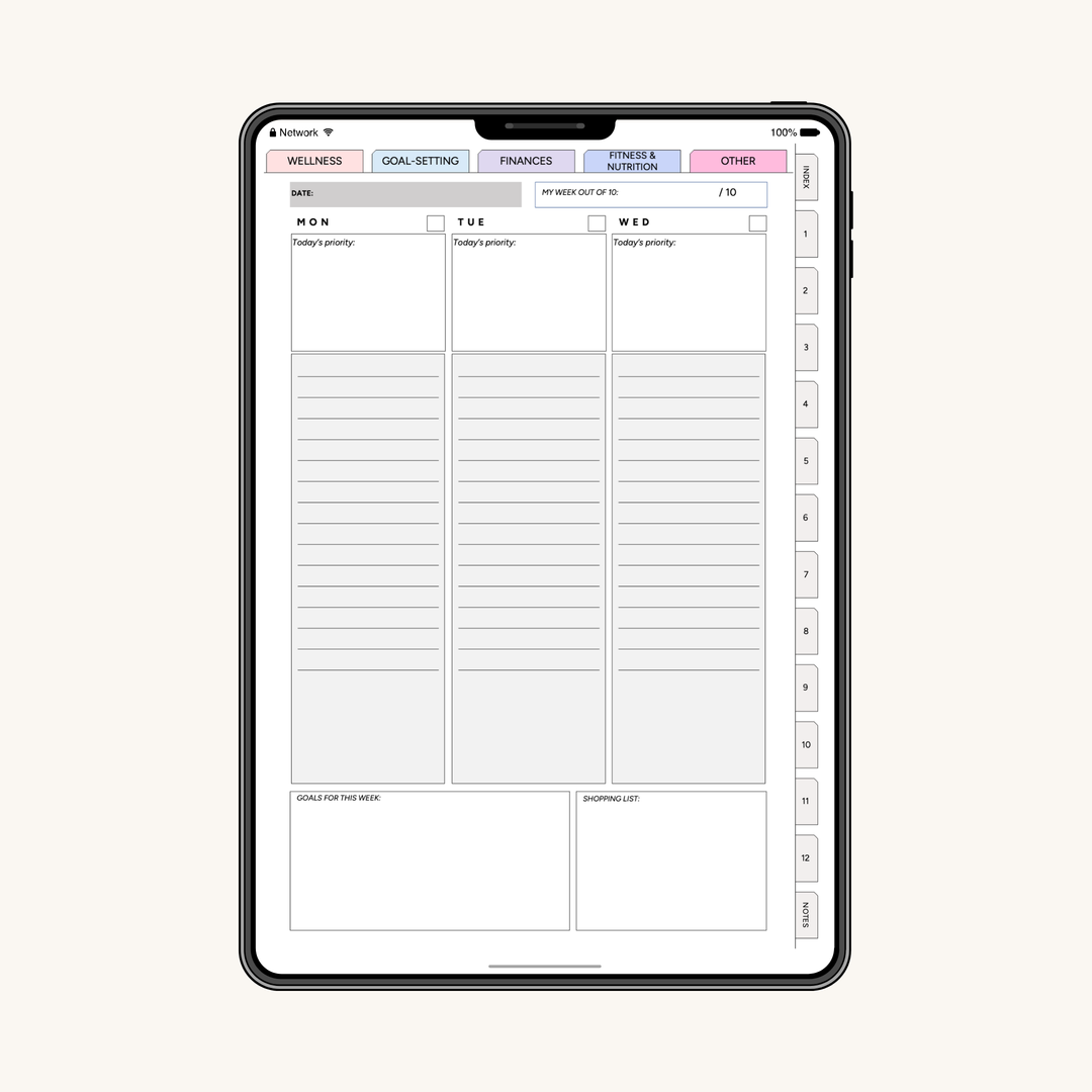 Digital Yearly Life Planner