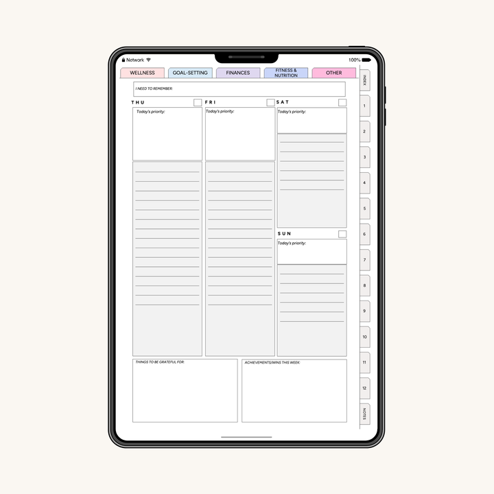 Digital Yearly Life Planner